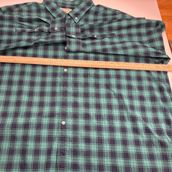 NWT St. John's Bay Stretch Plaid Button-Down Shirt Men's 4XL - Picture 4 of 7